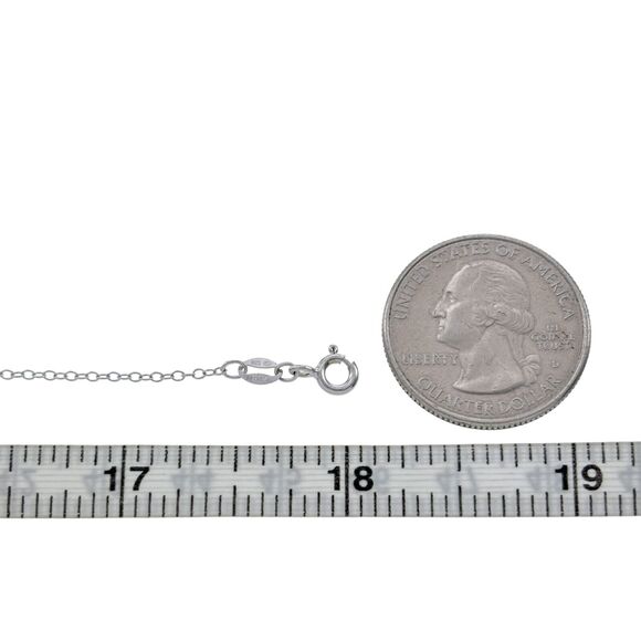 Vintage Indonesia RL Sterling Silver 925 1.2mm Cable Link Chain Necklace 18" - Picture 2 of 3